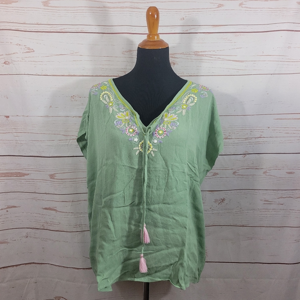 Anthropologie Floreat Embellished Sleep Top Size Medium NWT
